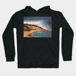 Rain Over the Bluff ~ oil painting Hoodie